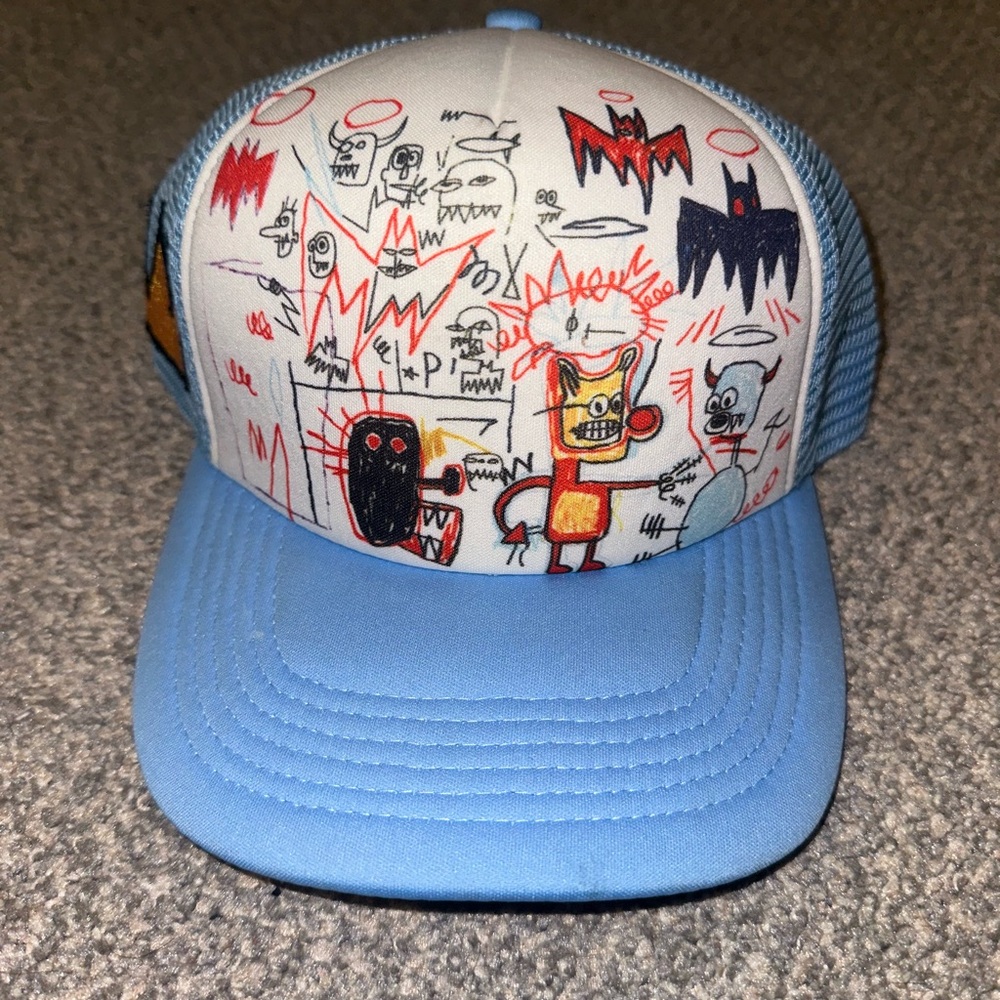 Blue Graphic Trucker Hat